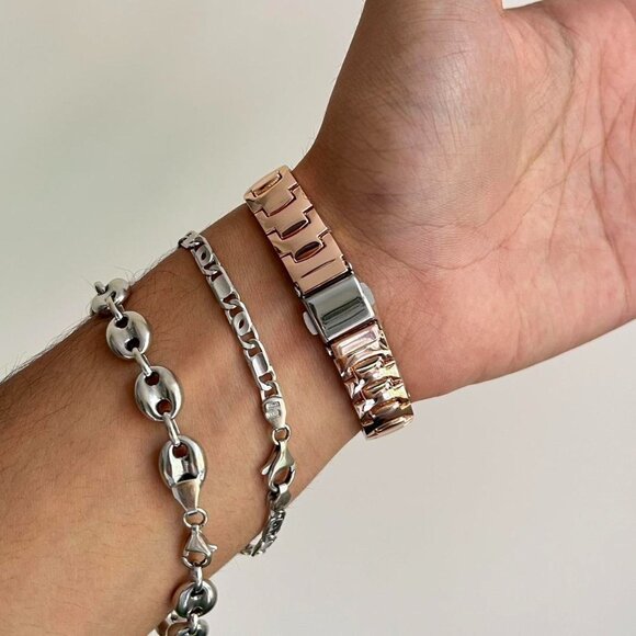 2000s vintage style square rust red stainless steel quartz oruss luxury watch - Picture 5 of 7